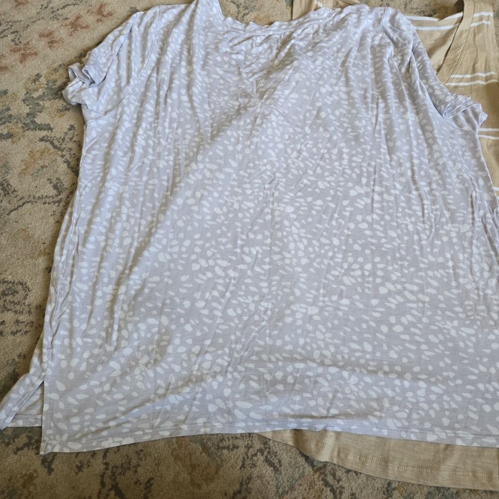 Mudpie Womens Top Shirt Tank Lot Of 2 Size XL Comfort Casual Neutral - Picture 7 of 11